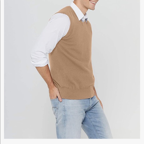 STATE CASHMERE Classic Sleeveless Sweater Vest 100% Pure Cashmere V-Neck XL - Picture 1 of 12